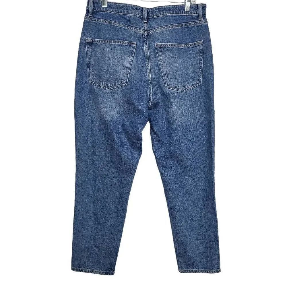TopShop High Rise Straight Leg Distressed Ripped Mom Jean Size 31 - Picture 6 of 8